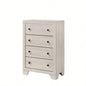 1pc Rustic Two Drawers Storage Nightstand Brown Gray Wooden Bedroom Furniture