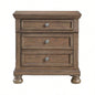 Transitional Antique Brown 1pc Nightstand with Hidden Drawer Bun Feet Classic Wooden Bedroom Furniture