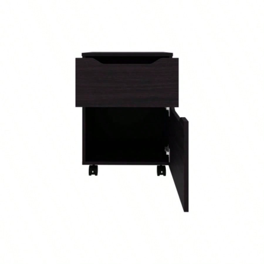 Nightstand, 1 Drawer, 4, Black