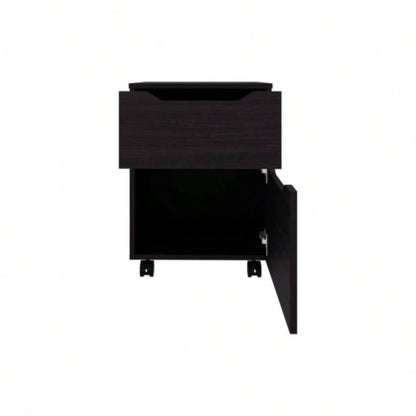 Nightstand, 1 Drawer, 4, Black