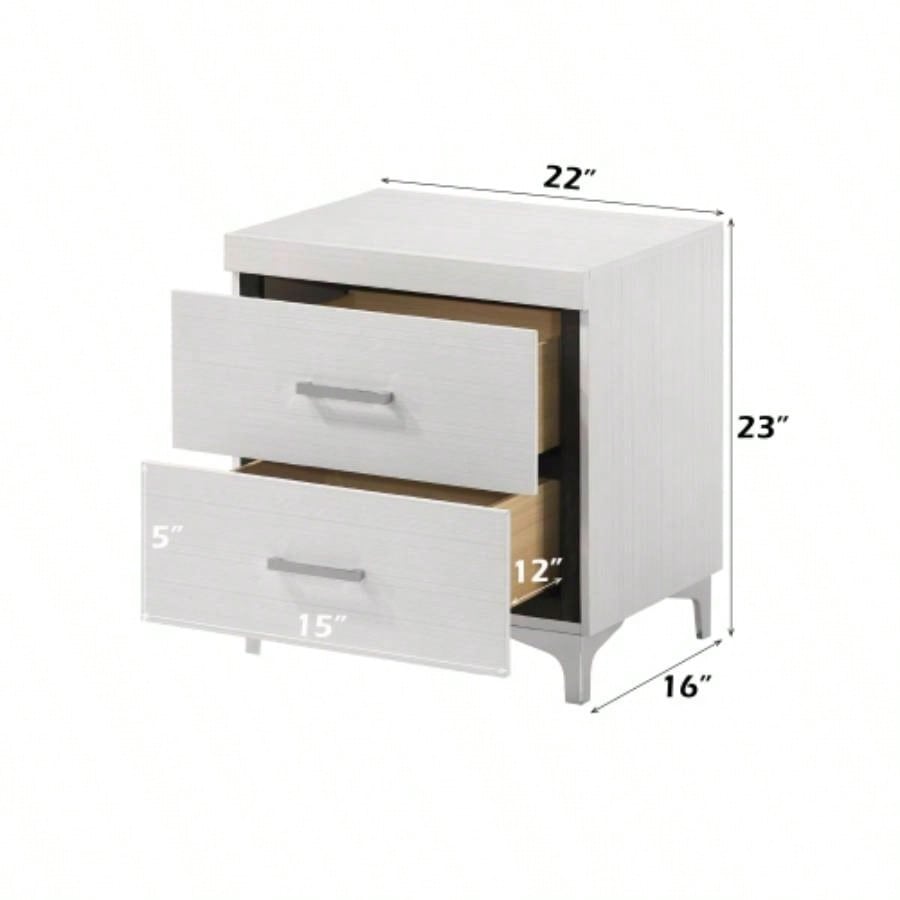 Casilda White Nightstand