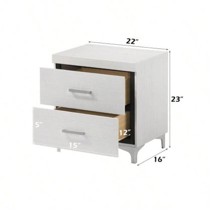 Casilda White Nightstand