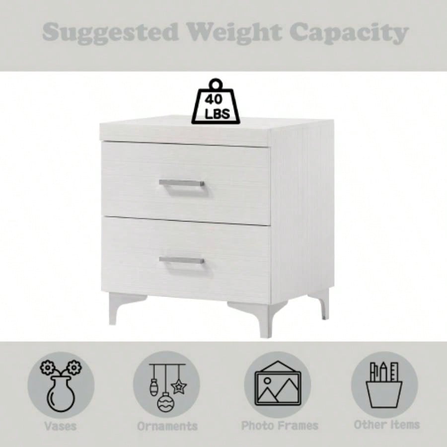 Casilda White Nightstand