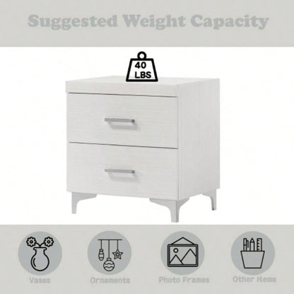 Casilda White Nightstand