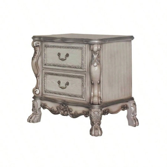 Dresden Vintage Bone White Nightstand