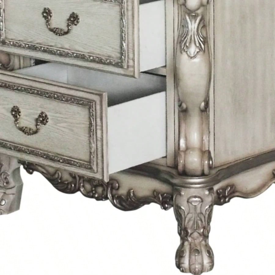 Dresden Vintage Bone White Nightstand