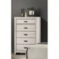 Contemporary 2 - Drawer Nightstand End Table Beige White Two Storage Drawers Bedroom Furniture