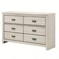 Contemporary 2 - Drawer Nightstand End Table Beige White Two Storage Drawers Bedroom Furniture
