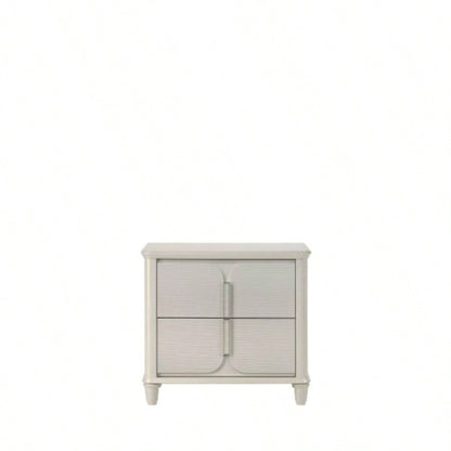 Laveda Pearl White Nightstand