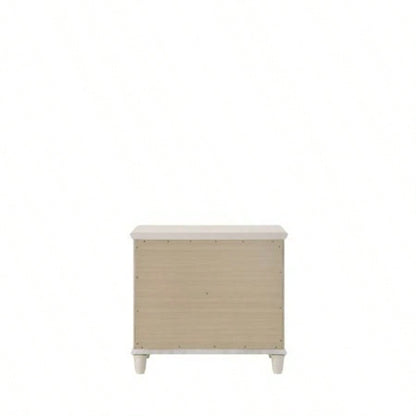 Laveda Pearl White Nightstand