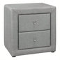 Nightstand, Nightstand, End, Side, Lamp, Storage Drawer, Bedroom, Upholstered, Linen Look, Transitional