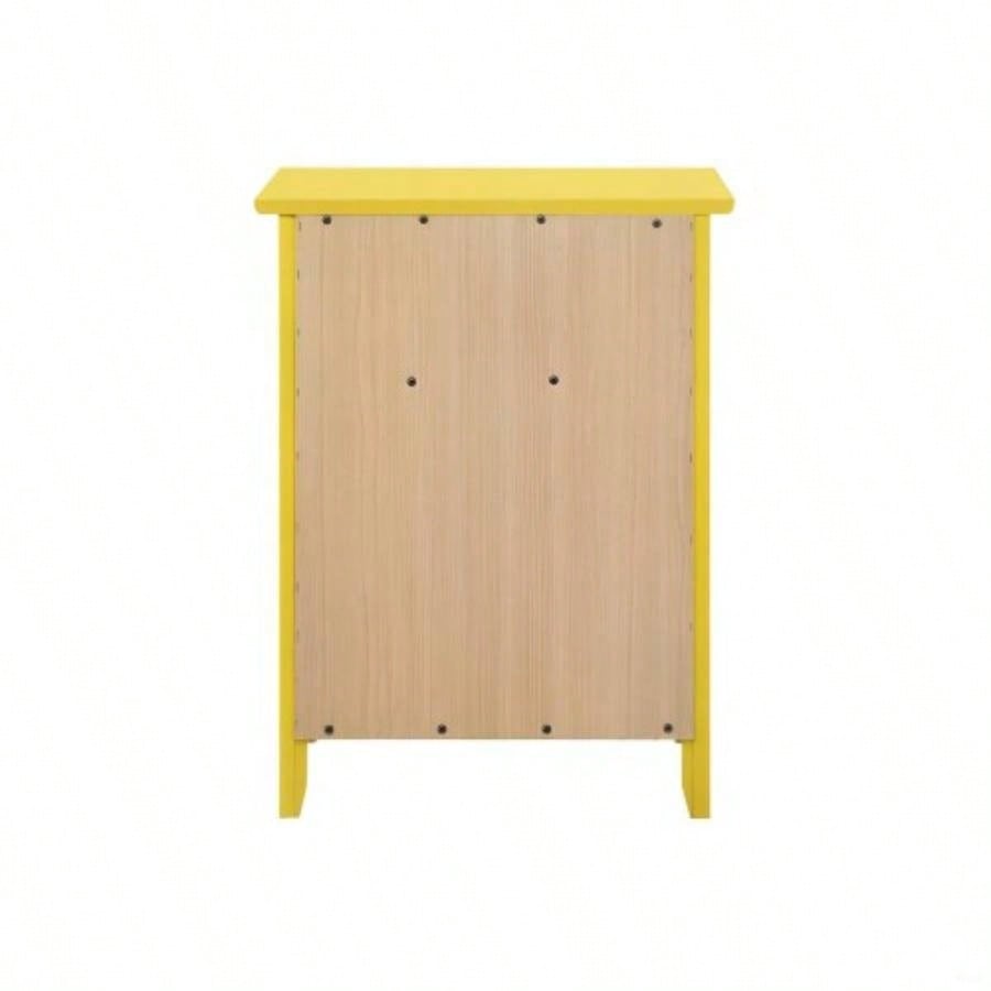 Vibrant Yellow Casual Nightstand