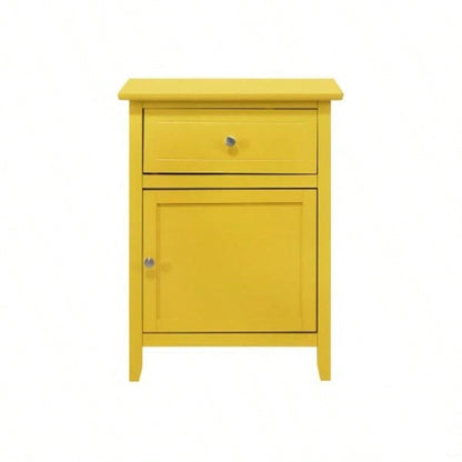 Vibrant Yellow Casual Nightstand