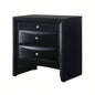 1Pc Contemporary 2 Drawer Nightstand End Table Jewelry Tray Brown Solid Wood Wooden Bedroom Furniture