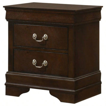 Demetra Cappuccino 2 - Drawer Nightstand with Bail Handle