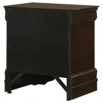 Demetra Cappuccino 2 - Drawer Nightstand with Bail Handle