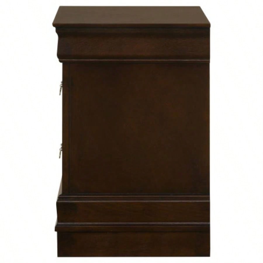 Demetra Cappuccino 2 - Drawer Nightstand with Bail Handle