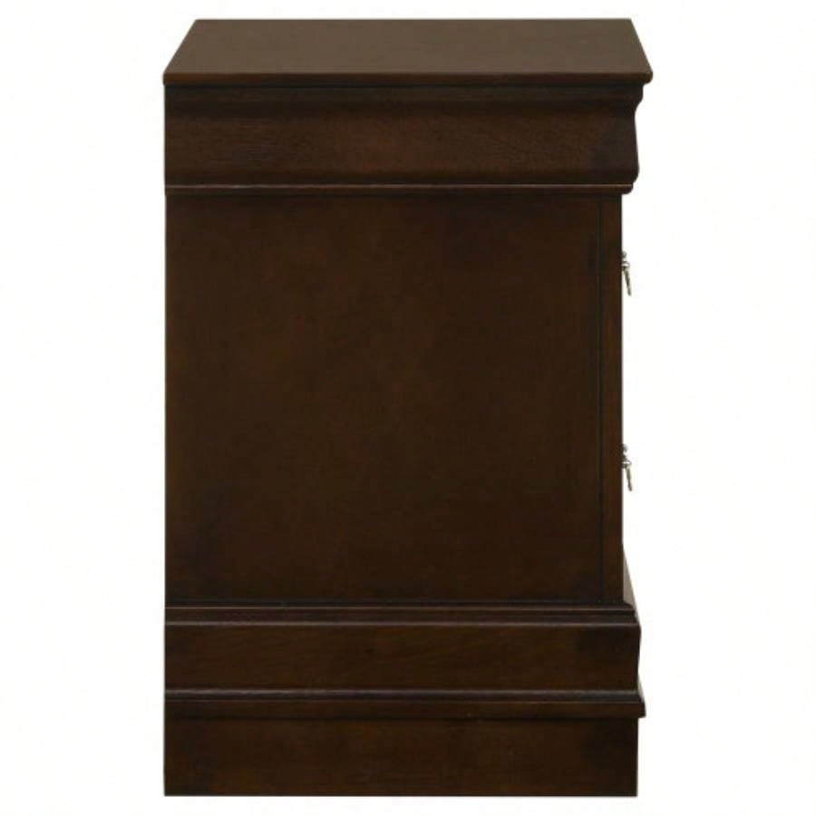 Demetra Cappuccino 2 - Drawer Nightstand with Bail Handle