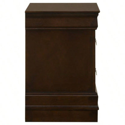 Demetra Cappuccino 2 - Drawer Nightstand with Bail Handle