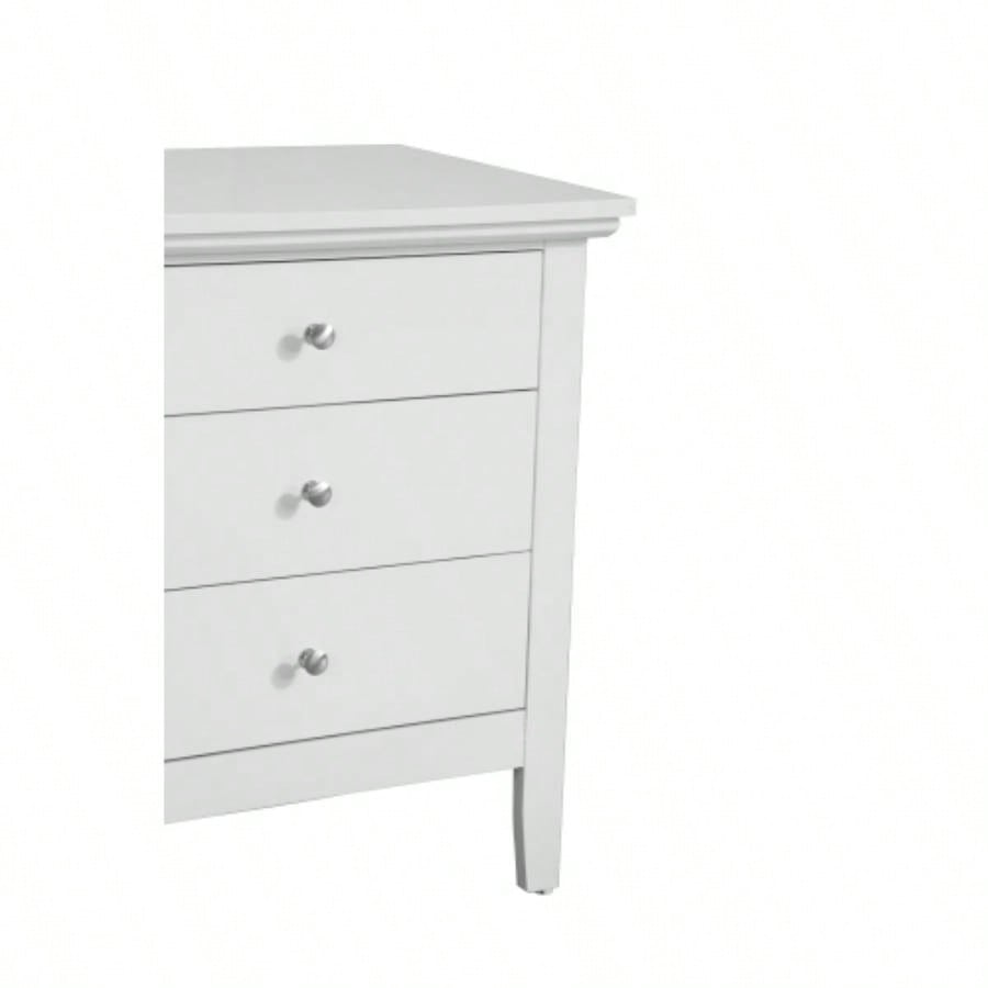 Elegant White Casual Nightstand