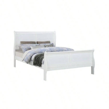 1pc Cherry Two Drawers Louis Philip Nightstand Solid Wood Contemporary Simple Style