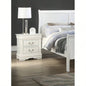 1pc Cherry Two Drawers Louis Philip Nightstand Solid Wood Contemporary Simple Style