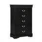 1pc Cherry Two Drawers Louis Philip Nightstand Solid Wood Contemporary Simple Style