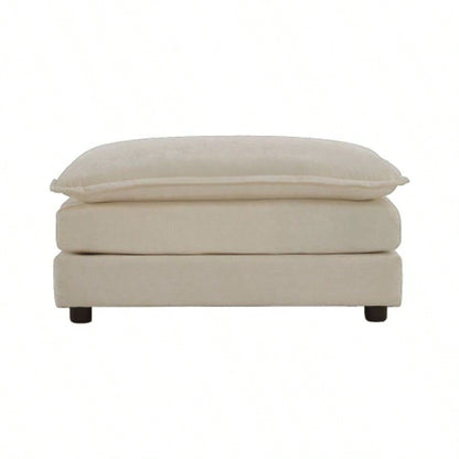 Chenille Fabric Ottomans Footrest to Combine with 2 Seater Sofa, 3 Seater Sofa and 4 Seater Sofa, Beige