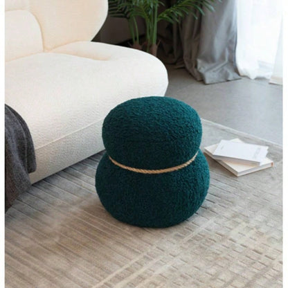 WKJ1Y Dark green snowman stool, body width 14.56 inches, round belly, playful cute, suitable any space