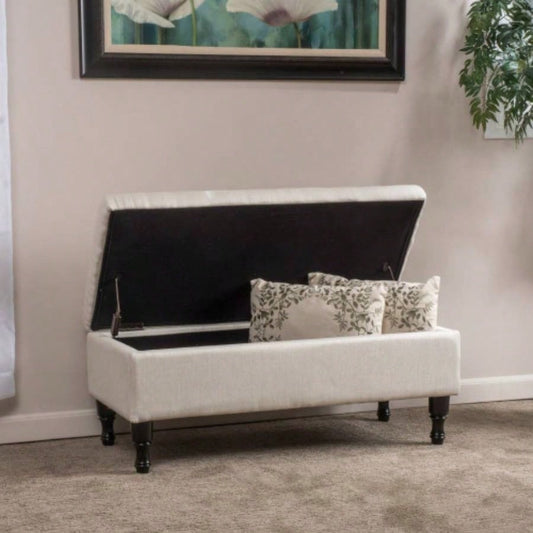 Storage Ottoman with Solid wood, Tufted Ottoman with Storage Living Room, Large End of Bed Ottomans, Modern Entryway Benches, Window Bedroom Benches Foot of Bed