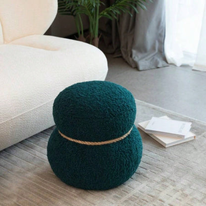 WKJ1Y Dark green snowman stool, body width 14.56 inches, round belly, playful cute, suitable any space