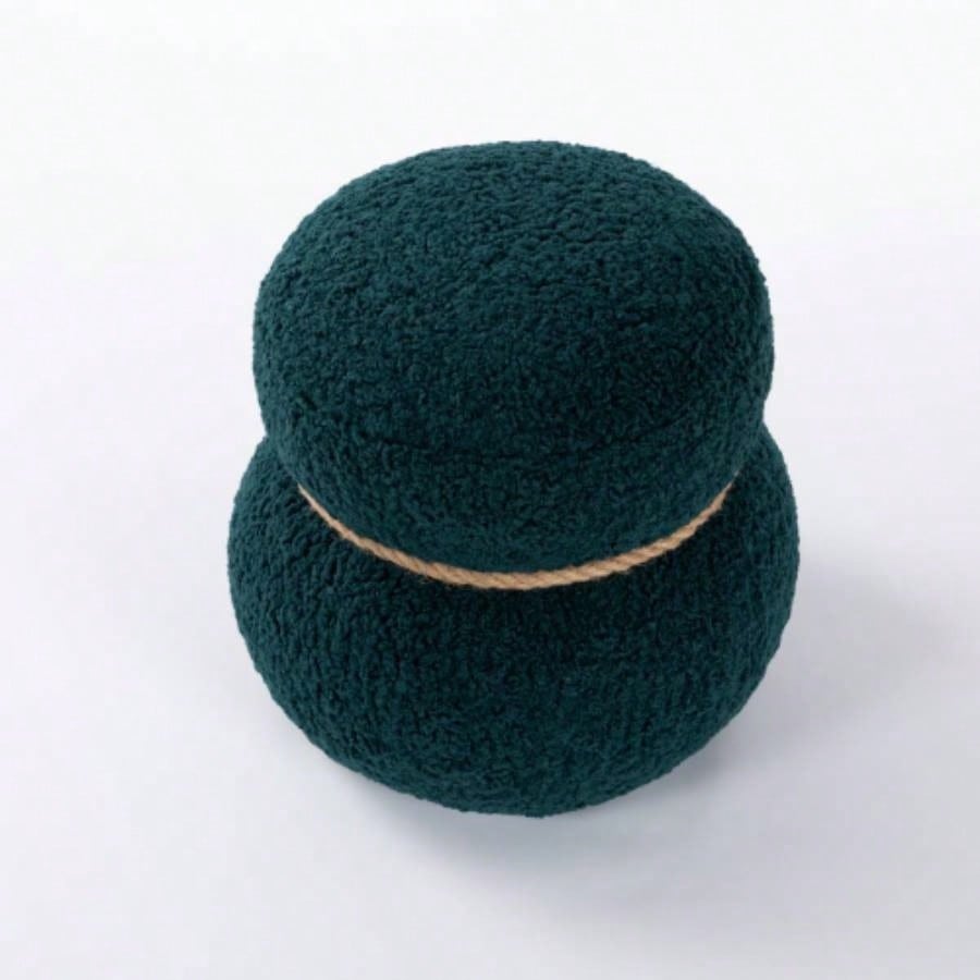 WKJ1Y Dark green snowman stool, body width 14.56 inches, round belly, playful cute, suitable any space