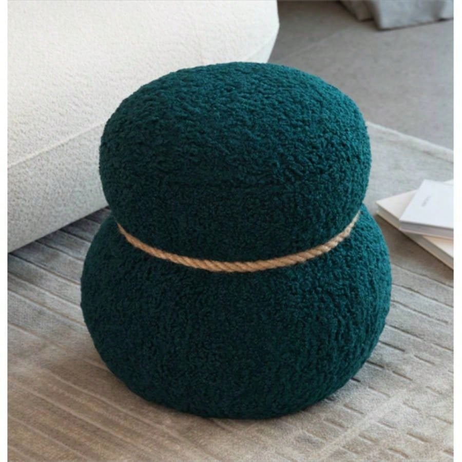 WKJ1Y Dark green snowman stool, body width 14.56 inches, round belly, playful cute, suitable any space