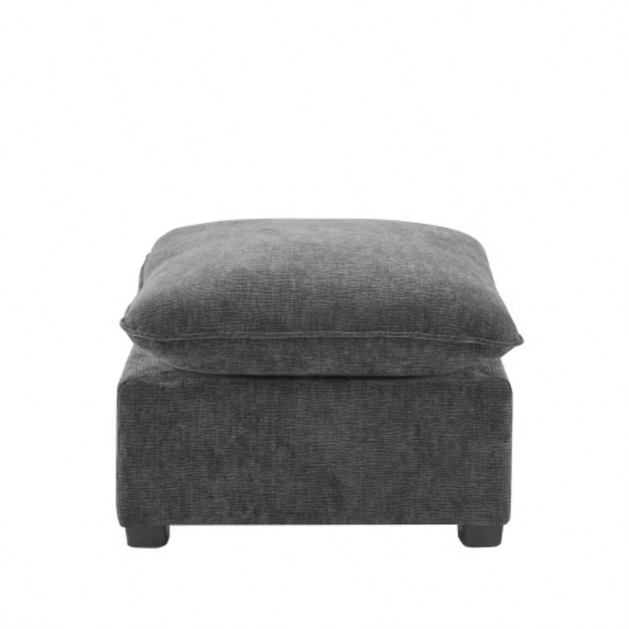 26*26 Ottoman Module Modular Sectional Sofa, Wide, Chenille, 2 Colors