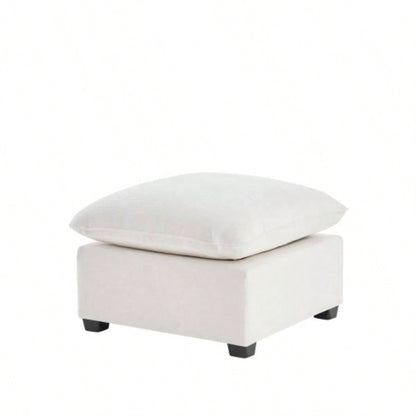 26*26 Ottoman Module Modular Sectional Sofa, Wide, Chenille, 2 Colors