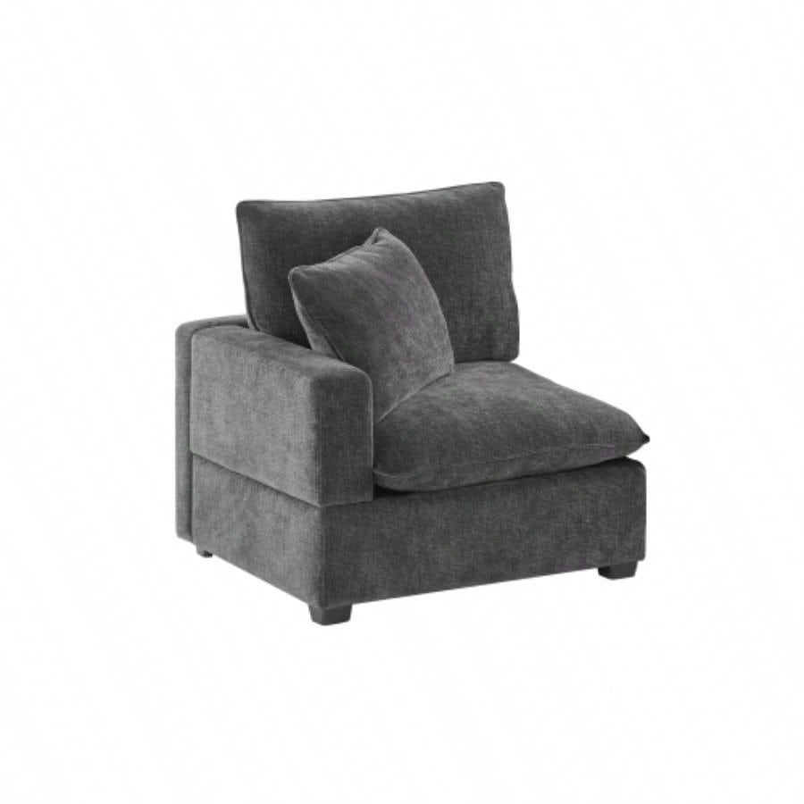 26*26 Ottoman Module Modular Sectional Sofa, Wide, Chenille, 2 Colors