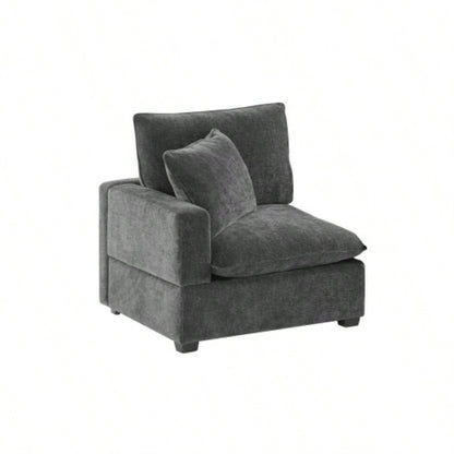 26*26 Ottoman Module Modular Sectional Sofa, Wide, Chenille, 2 Colors