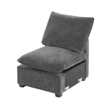 26*26 Ottoman Module Modular Sectional Sofa, Wide, Chenille, 2 Colors