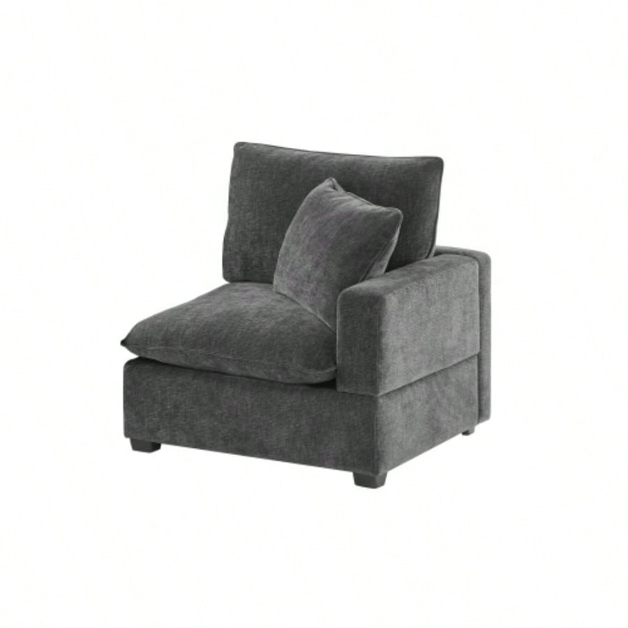 26*26 Ottoman Module Modular Sectional Sofa, Wide, Chenille, 2 Colors
