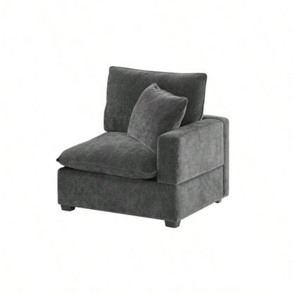 26*26 Ottoman Module Modular Sectional Sofa, Wide, Chenille, 2 Colors