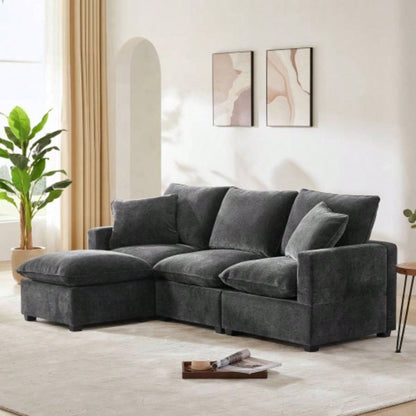 26*26 Ottoman Module Modular Sectional Sofa, Wide, Chenille, 2 Colors