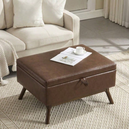 Mid - modern square coffee table storage, assembled, suitable living room, entryway and family room, used as a coffee table, stirrups, shoe