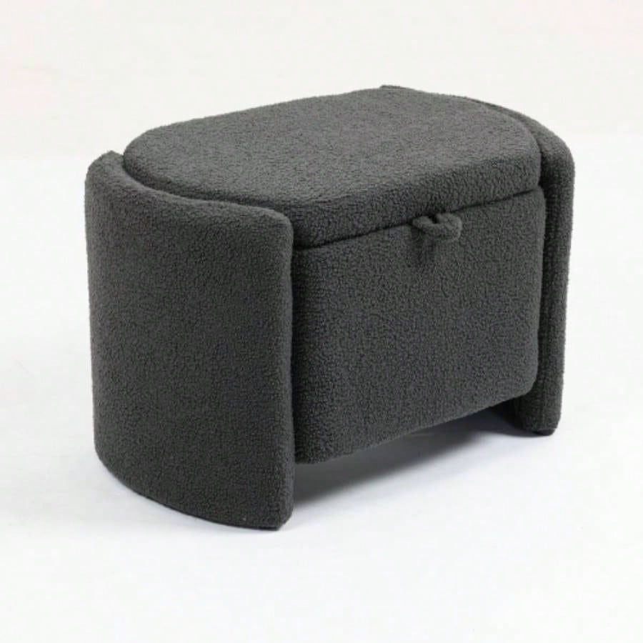 Mid Modern Accent Chair with Wood Frame, Upholstered Living Room Chairs with Waist Cushion, Reading Armchair Bedroom Sunroom