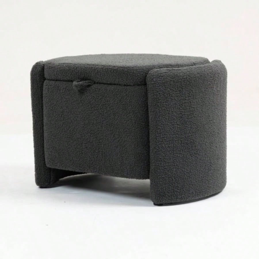Mid Modern Accent Chair with Wood Frame, Upholstered Living Room Chairs with Waist Cushion, Reading Armchair Bedroom Sunroom