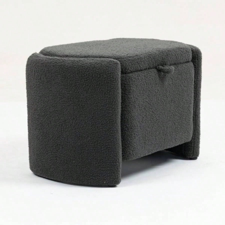 Mid Modern Accent Chair with Wood Frame, Upholstered Living Room Chairs with Waist Cushion, Reading Armchair Bedroom Sunroom