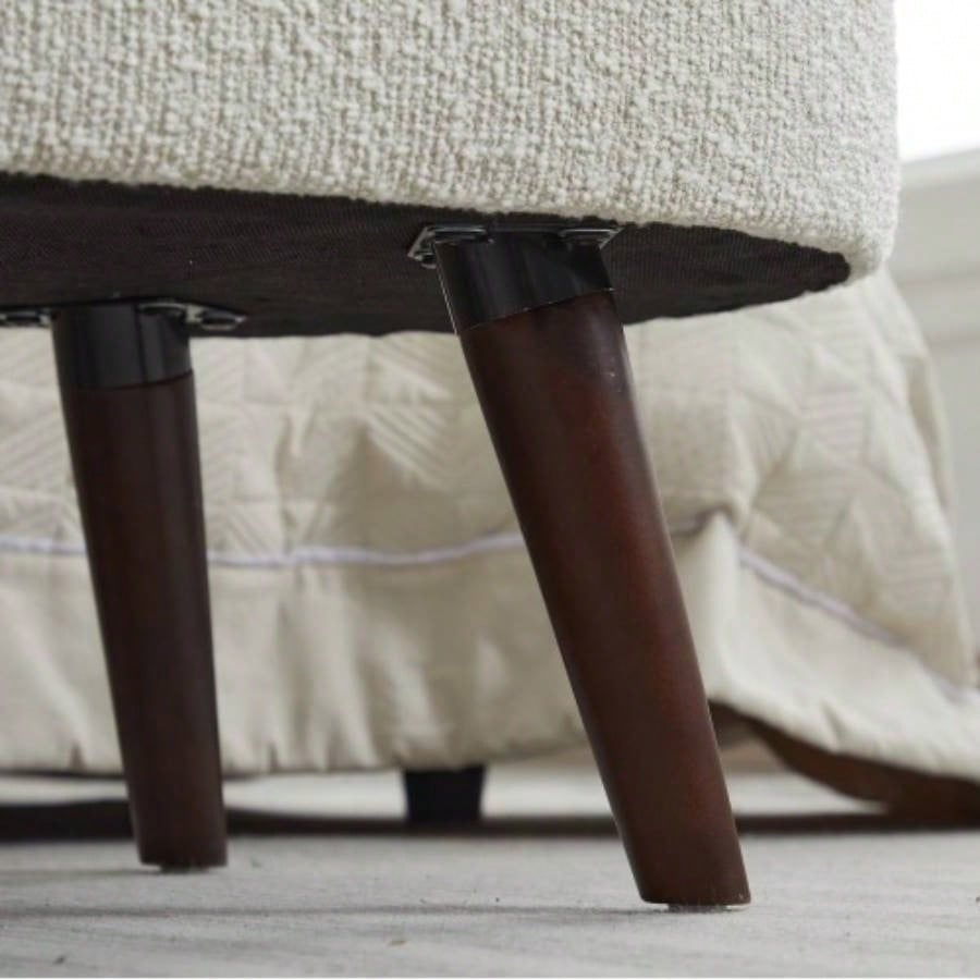 S02 Basics Upholstered Storage Ottoman and Entryway WHITE