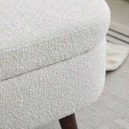 S02 Basics Upholstered Storage Ottoman and Entryway WHITE