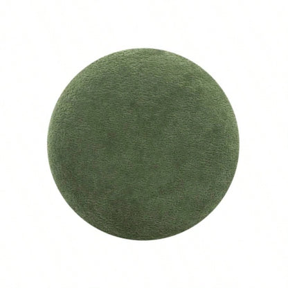 15 Mushroom Footstool Ottoman, Moss Green Fleeced Teddy