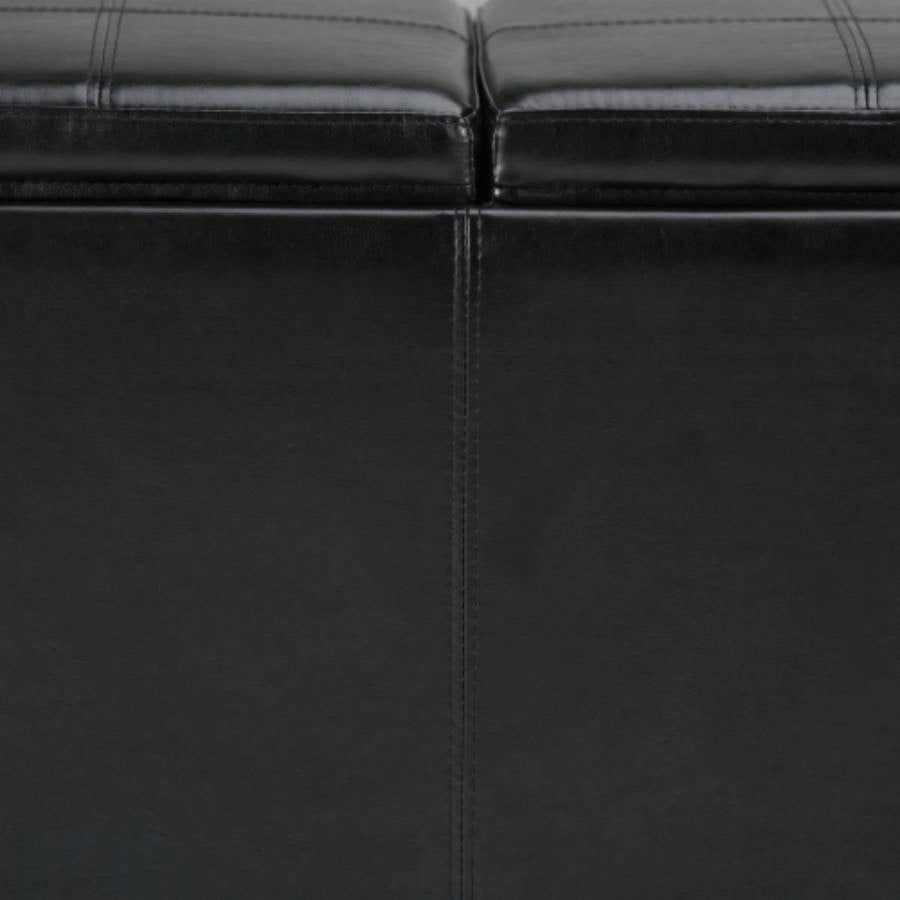 Avalon - Storage Ottoman - Midnight Black