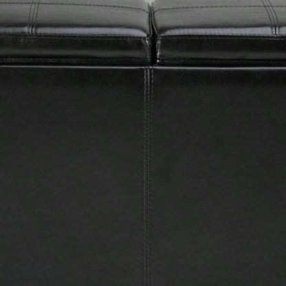 Avalon - Storage Ottoman - Midnight Black